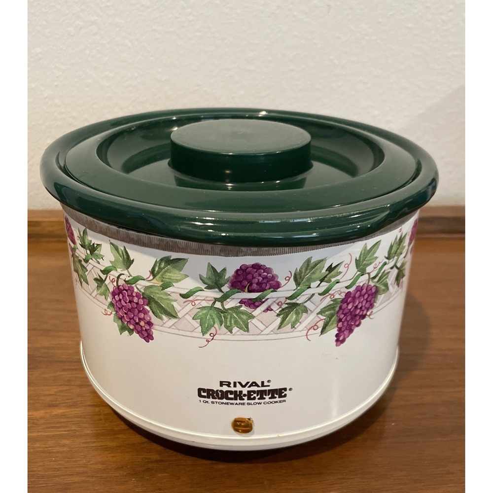Vintage Rival Crock-Ette Grape Patterns‎ Quart Slow-Cooker